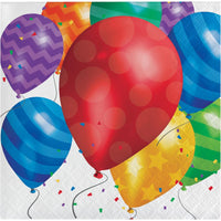 192 pc Bulk Balloon Blast Beverage Napkins