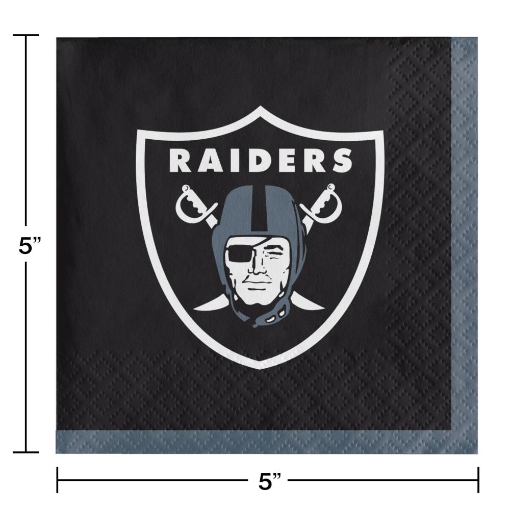 Las Vegas Raiders Beverage Napkins, 16 ct Party Decoration