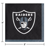 Las Vegas Raiders Beverage Napkins, 16 ct Party Decoration