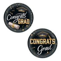 Congrats Grad Buttons - 2-inch Graduation Pins (2-Pack)