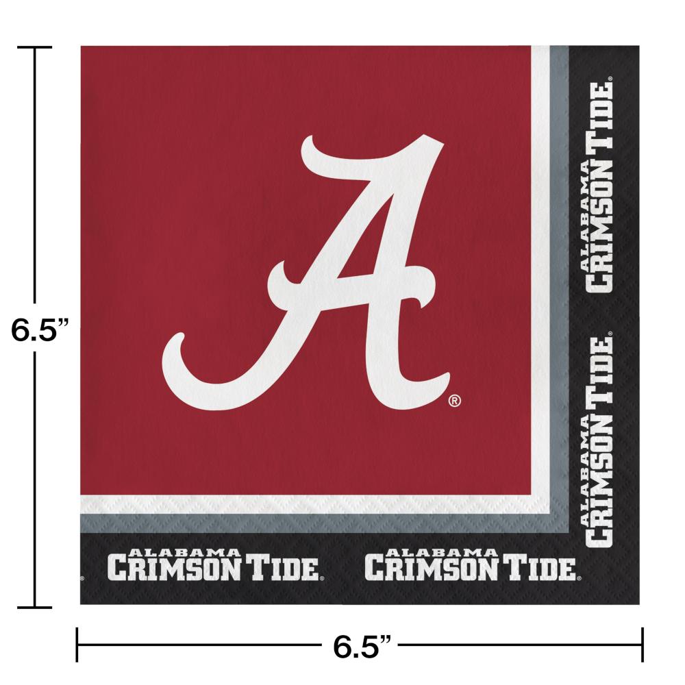 University Of Alabama Napkins, 20 ct Party Decoration