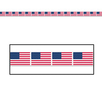 American Flag Party Tape - Bulk 12 Pack