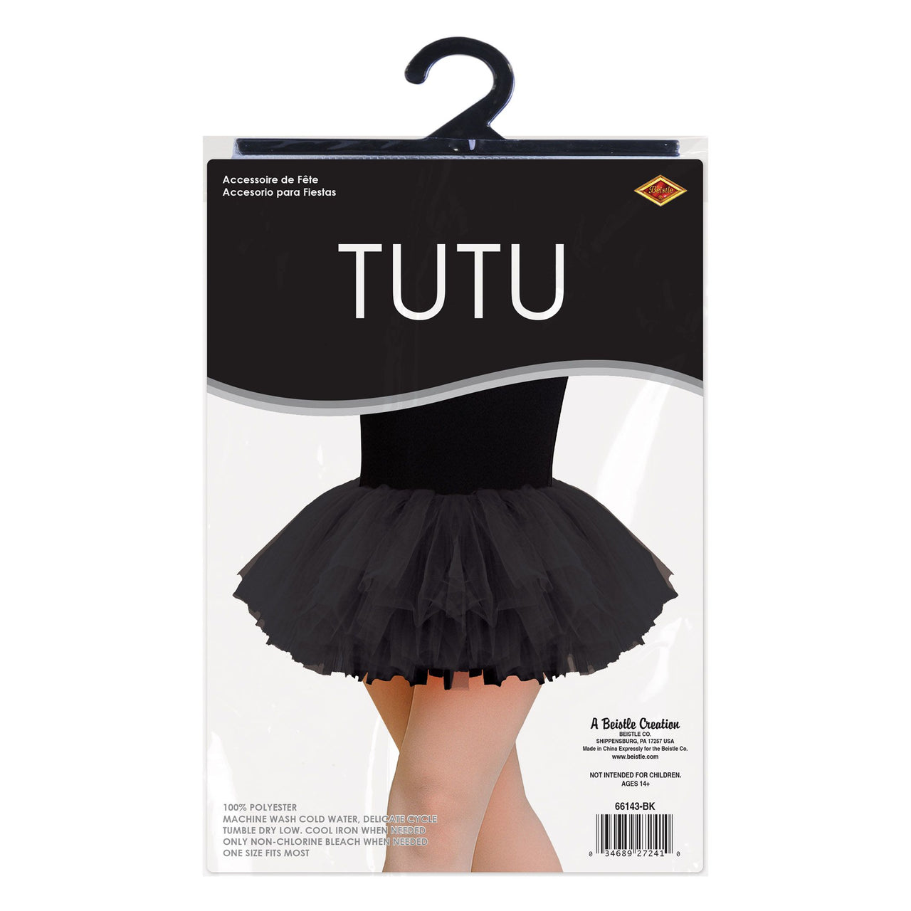 6 Pack Bulk Black Tutu Skirt One Size Fits Most for Costumes