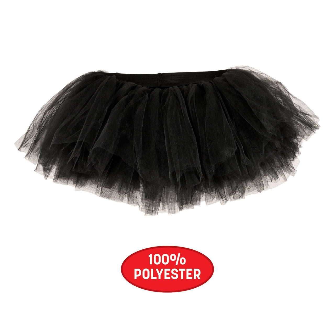 6 Pack Bulk Black Tutu Skirt One Size Fits Most for Costumes