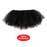 6 Pack Bulk Black Tutu Skirt One Size Fits Most for Costumes