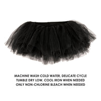 6 Pack Bulk Black Tutu Skirt One Size Fits Most for Costumes