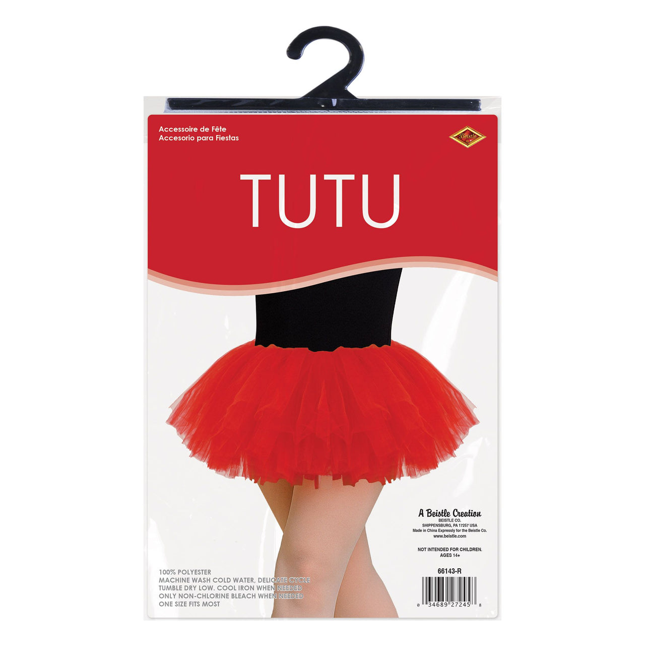 6 Pack Bulk Red Tutu Skirt One Size Fits Most for Spirit & Halloween