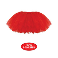 6 Pack Bulk Red Tutu Skirt One Size Fits Most for Spirit & Halloween