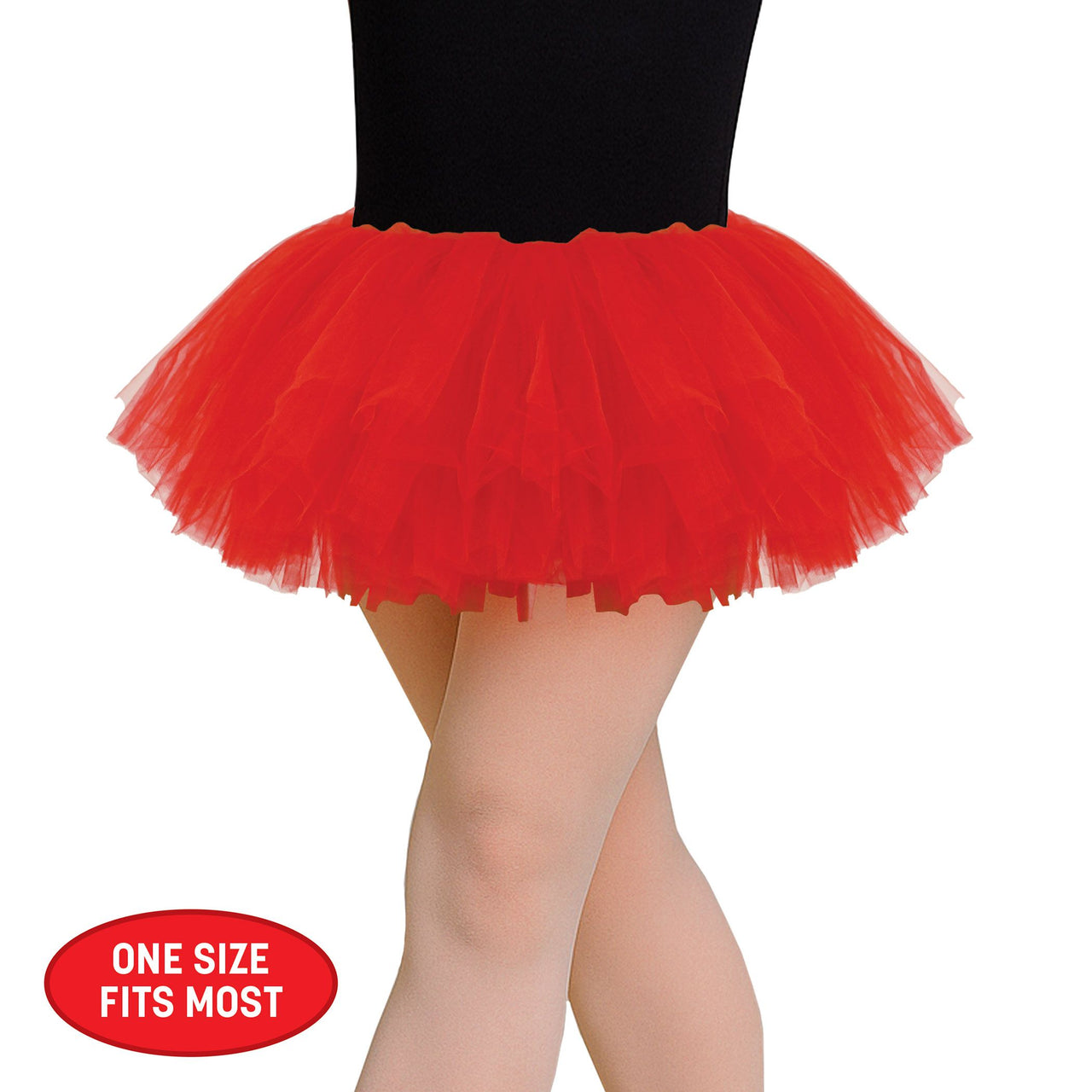 6 Pack Bulk Red Tutu Skirt One Size Fits Most for Spirit & Halloween