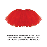 6 Pack Bulk Red Tutu Skirt One Size Fits Most for Spirit & Halloween