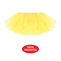 6 Pack Bulk Vibrant Yellow Tutu Skirt One Size Fits Most