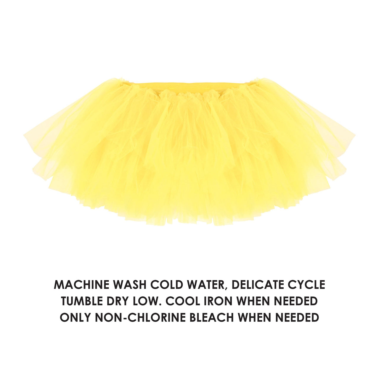 6 Pack Bulk Vibrant Yellow Tutu Skirt One Size Fits Most