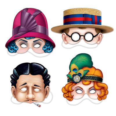 Roaring 20's Masks - Bulk/48 Masks