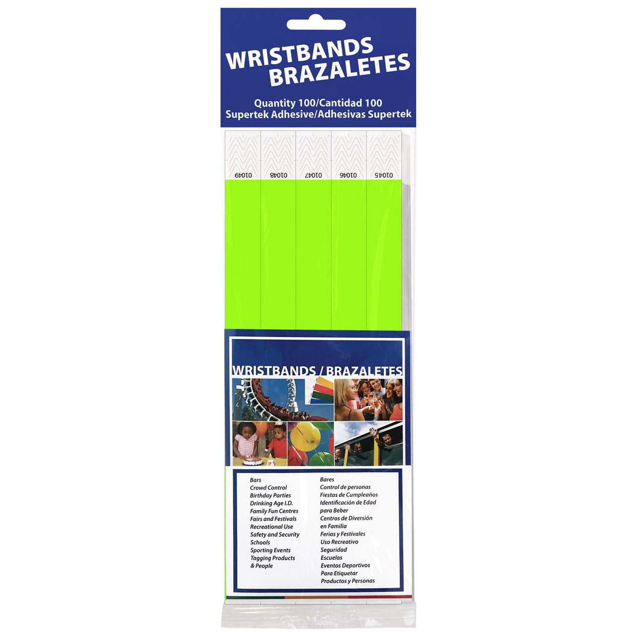 Solid Color Neon Lime Party Wristbands (600 Per Case)