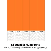 Solid Color Neon Orange Party Wristbands (600 Per Case)