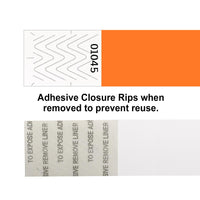 Solid Color Neon Orange Party Wristbands (600 Per Case)
