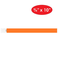 Solid Color Neon Orange Party Wristbands (600 Per Case)