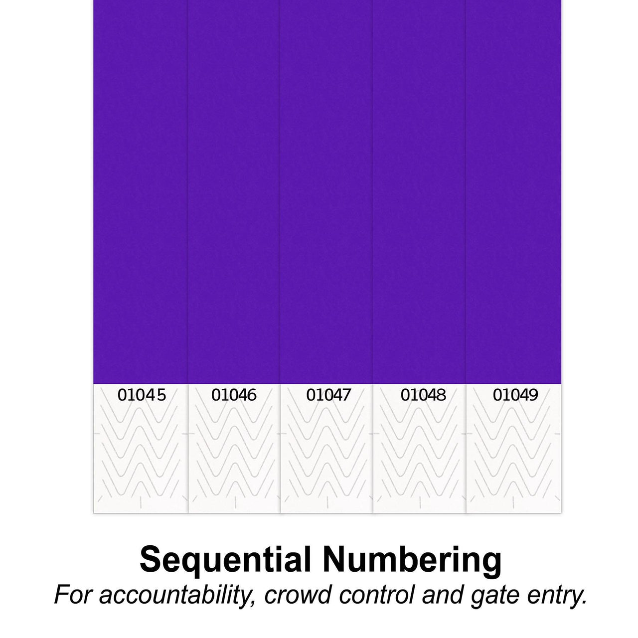 Solid Color Purple Party Wristbands (600 Per Case)