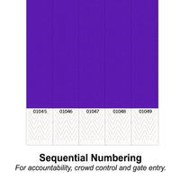 Solid Color Purple Party Wristbands (600 Per Case)
