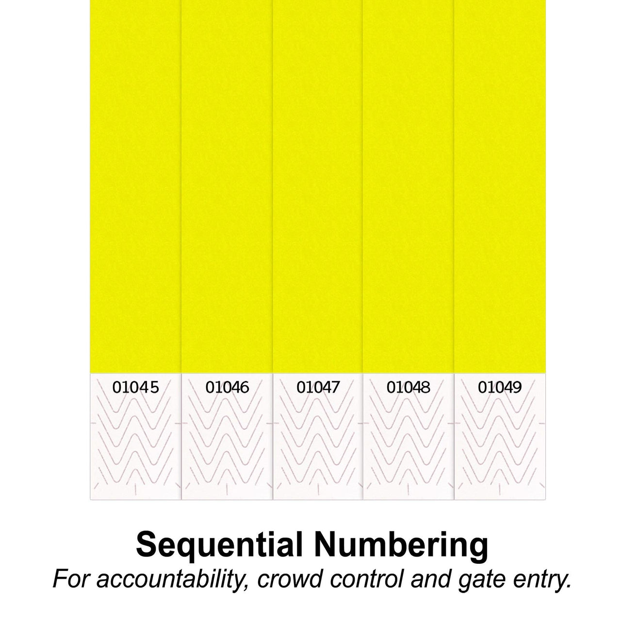 Solid Color Yellow Party Wristbands (600 Per Case)