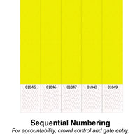 Solid Color Yellow Party Wristbands (600 Per Case)