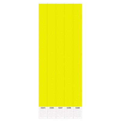 Solid Color Yellow Party Wristbands - Bulk 600 Pack