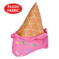 12 Pack Bulk Plush Ice Cream Cone Hat Fun & Whimsical Novelty