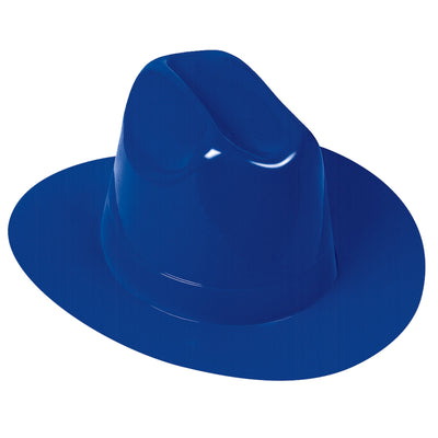 Blue Plastic Cowboy Hat - One Size Fits Most