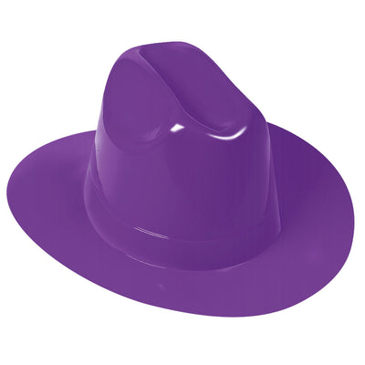 Purple Plastic Cowboy Hat - One Size Fits Most