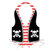 Plastic Pirate Party Vest - Bulk 48 Pack