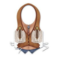 Plastic Cowgirl Party Vest - Bulk 48 Pack