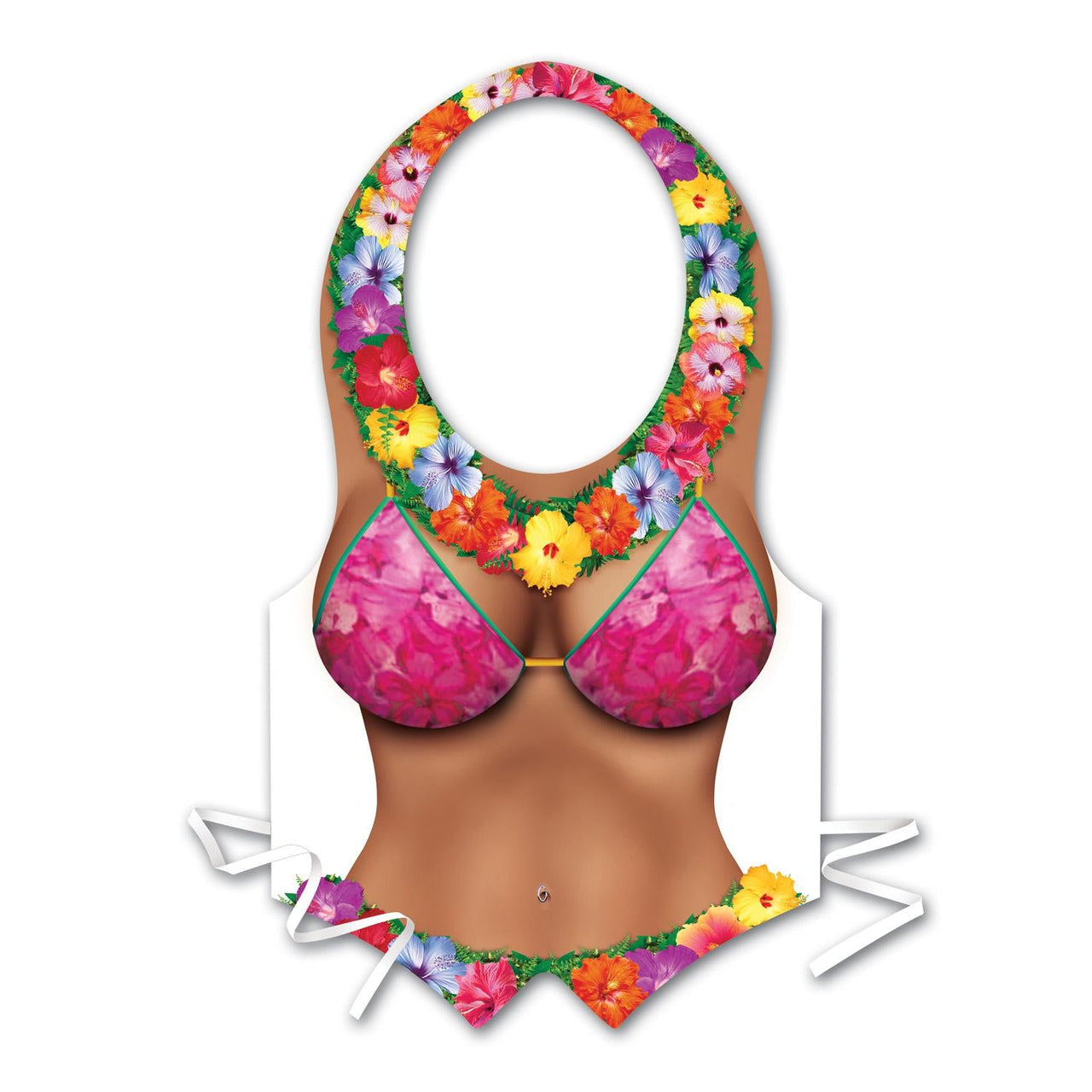 Luau Party Packaged Plastic Beach Babe Vest - Bulk 24 Pack