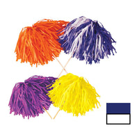 Blue & White Football Tissue Pom Pom - 320 Strands