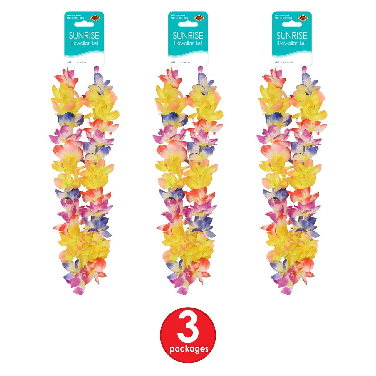 Bulk Sunrise Hawaiian Lei (12 Pkgs Per Case) by Beistle