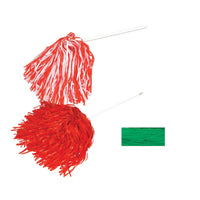 Cheerleading Supplies Green Poly Pom Poms 512 Strand - Bulk 144 Pack