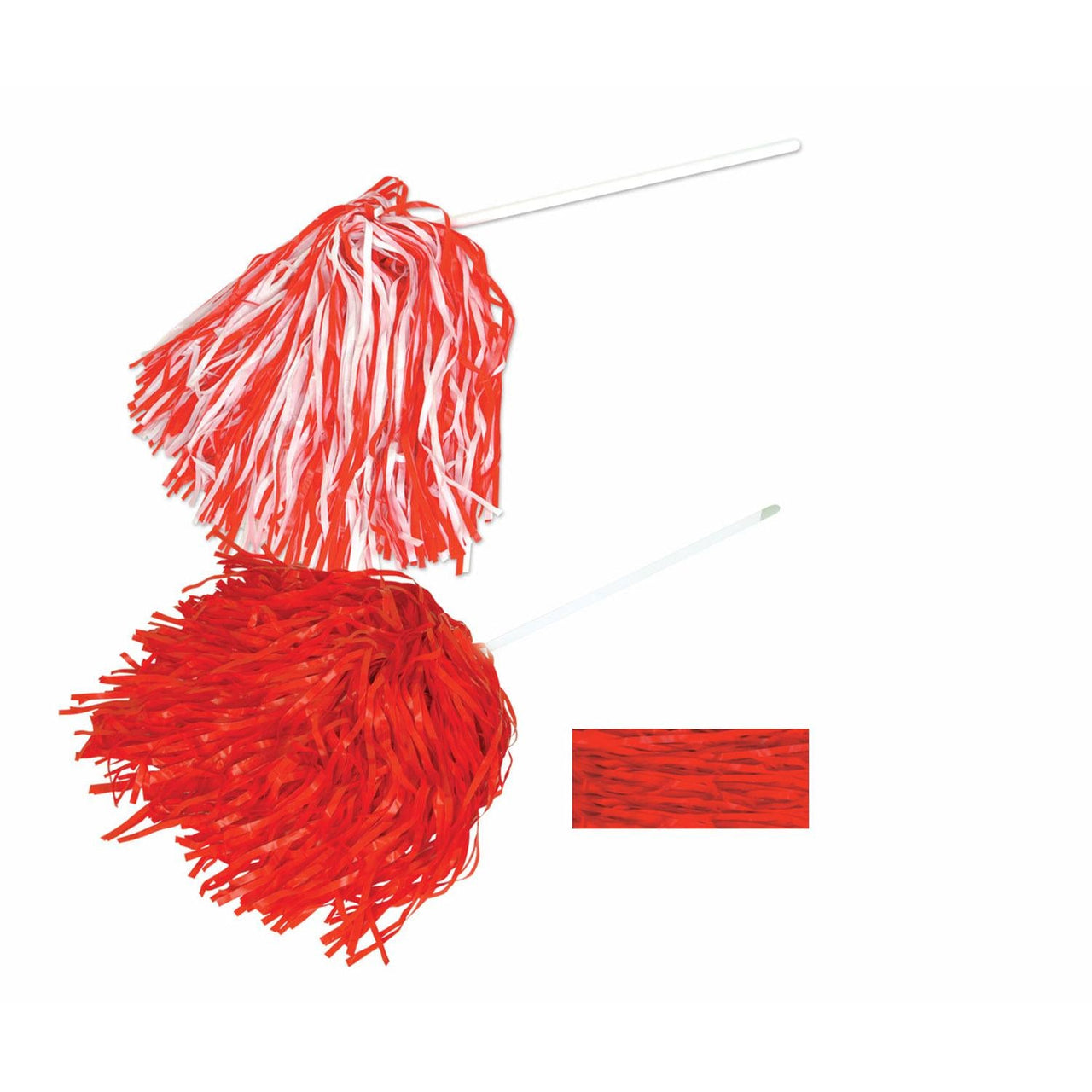 Red Poly Pom Poms 512 Strand - Bulk 144 Pack