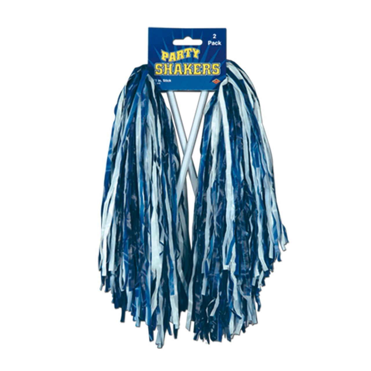 Packaged Pom Poms - 512 Strand - blue/white - Bulk/48 Pom Poms