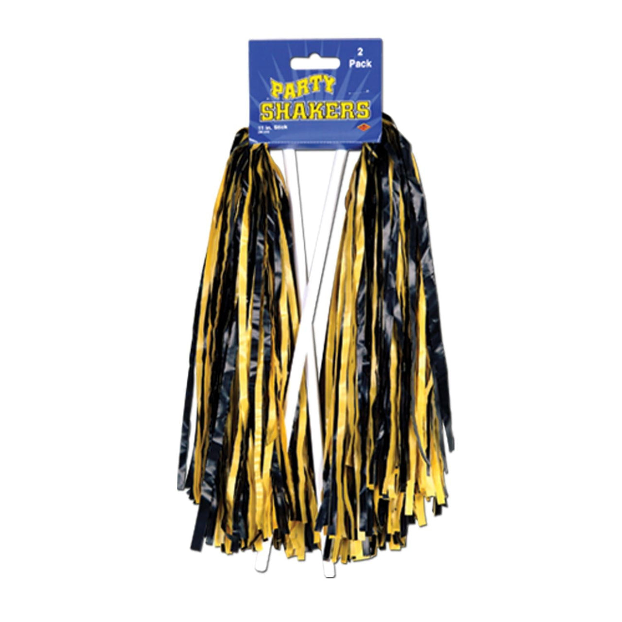 Packaged Pom Poms - 512 Strand - black/golden-yellow - Bulk/48 Pom Poms