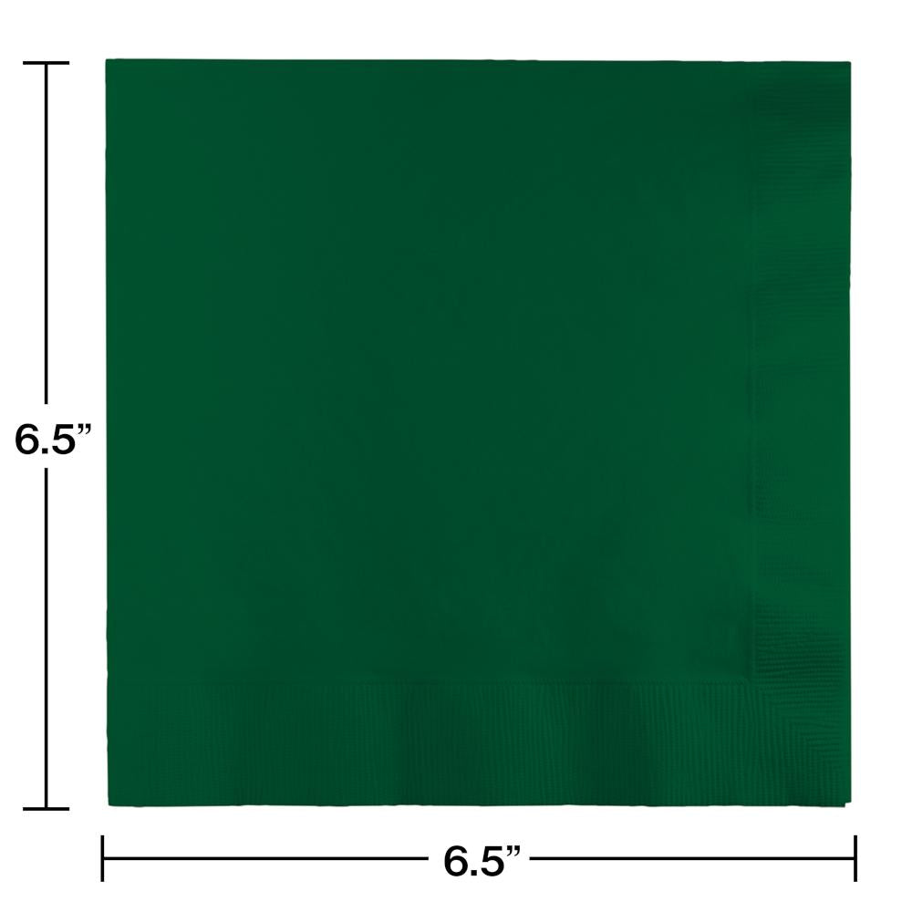 600 pc Bulk Hunter Green 2 Ply Luncheon Napkins