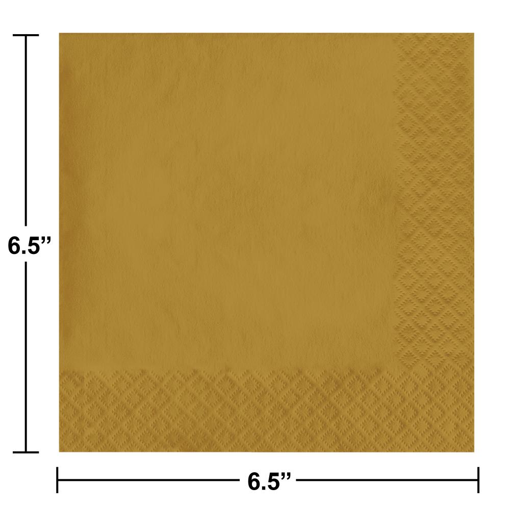 Glittering Gold Luncheon Napkin 2Ply (50/Pkg)