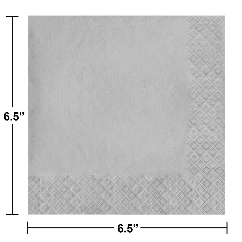 Shimmering Silver Luncheon Napkin 2Ply (50/Pkg)