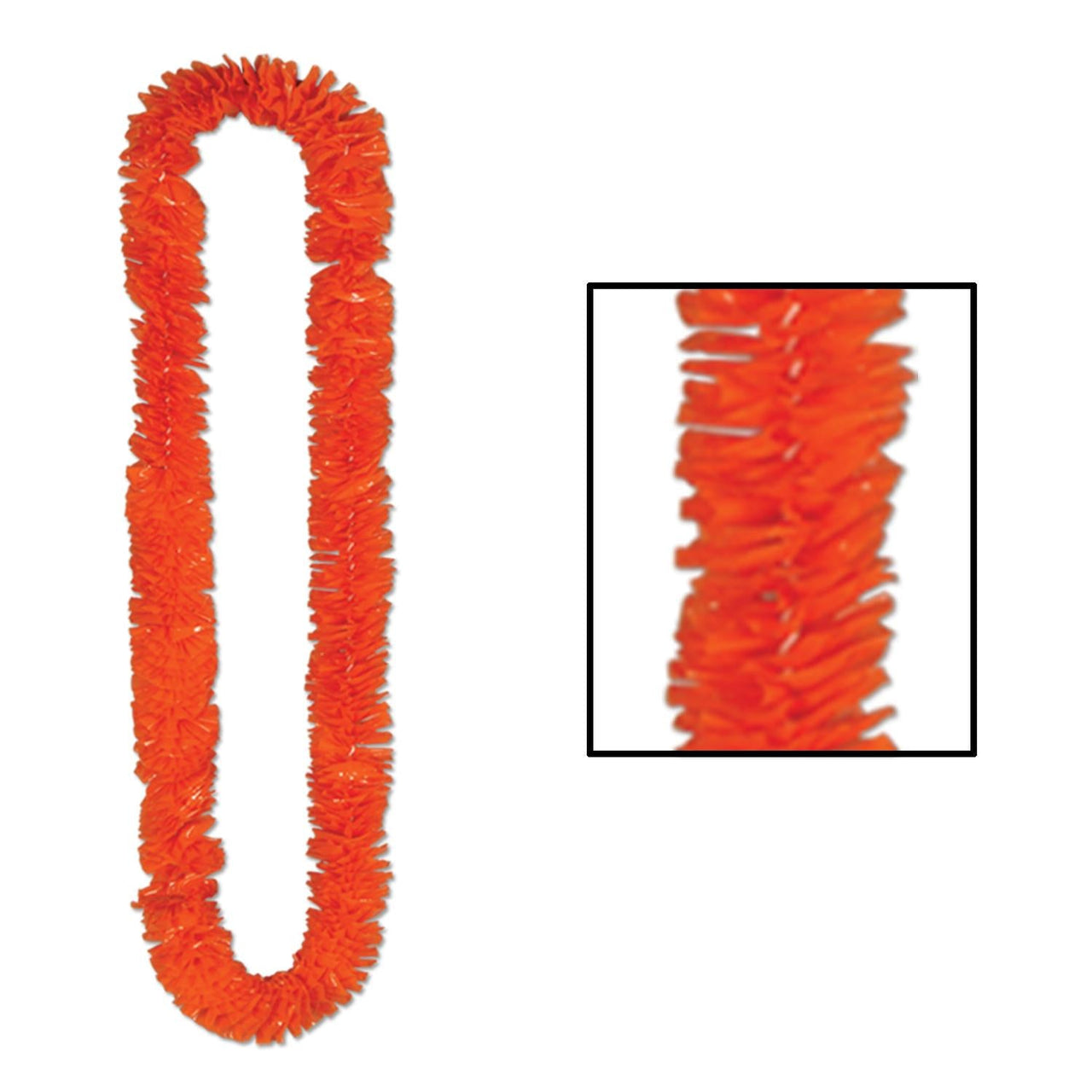 Luau Party Soft-Twist Poly Leis - orange - Bulk 144 Pack