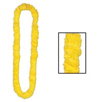 Luau Party Yellow Soft-Twist Poly Leis - Bulk 72 Pack