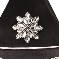 Bulk Black Felt Cowgirl Hat with Gemstones (6 Per Case) by Beistle