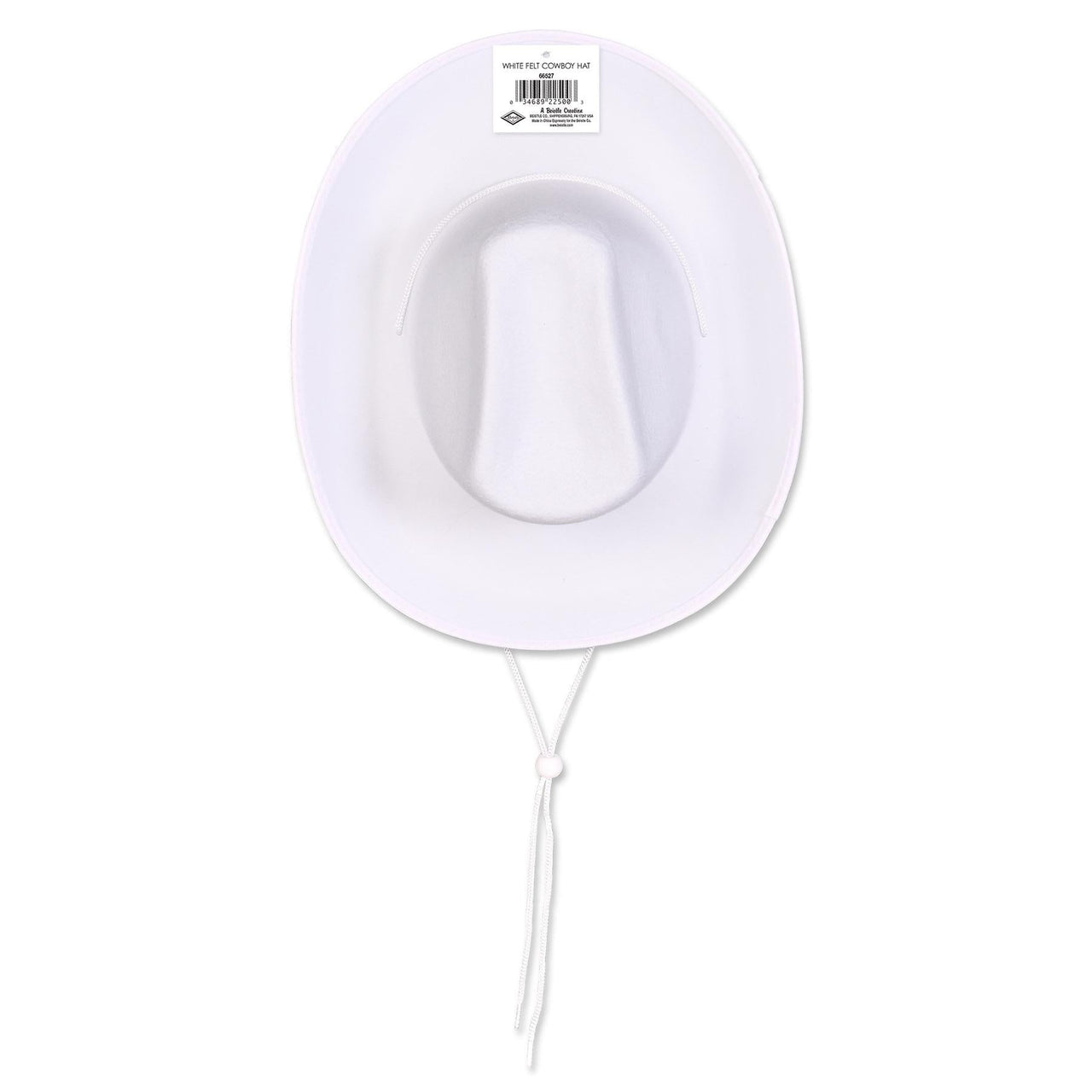 Bulk White Felt Cowboy Hat (6 Per Case) by Beistle