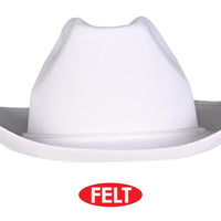 Bulk White Felt Cowboy Hat (6 Per Case) by Beistle
