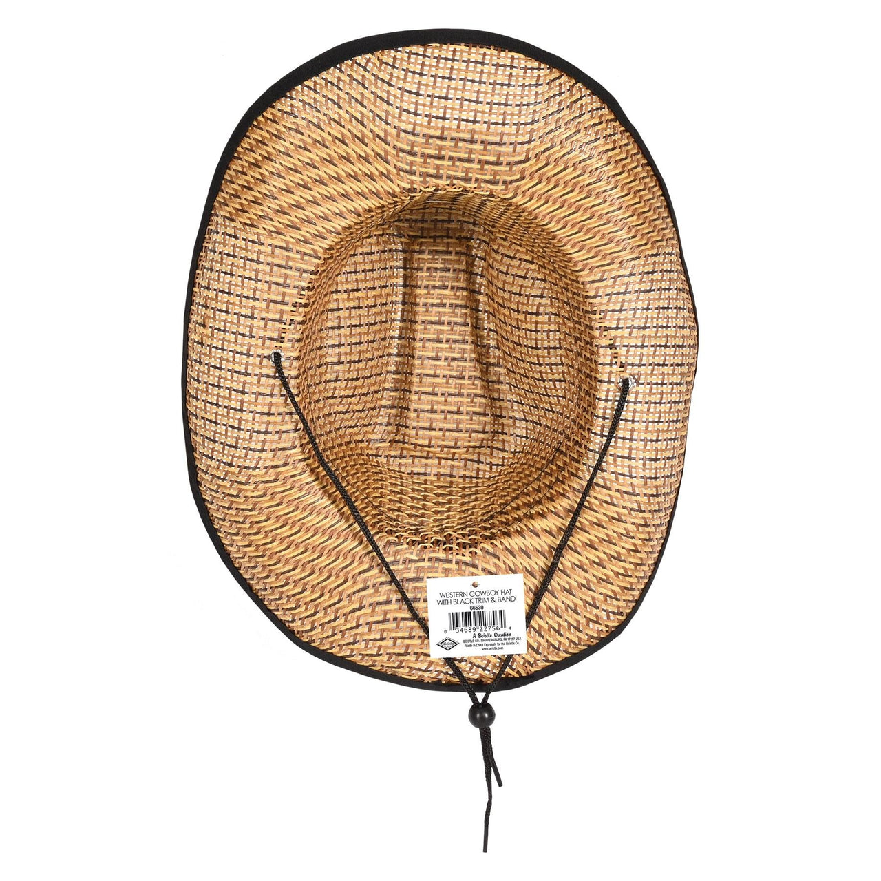 Bulk Western Cowboy Hat with Black Trim & Band (6 Per Case) by Beistle