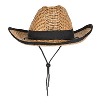 Western Cowboy Hat with Black Trim & Band - Bulk 6 Pack