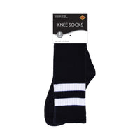 12 Pack Bulk Black Knee Socks One Size Fits Most for Spirit & Costumes