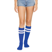 12 Pack Bulk Blue Knee Socks One Size Fits Most for Spirit & Costumes